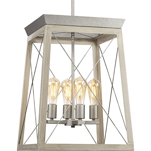 Progress P500178-141 Briarwood Collection Four-Light Farmhouse Galvanized  Chandelier Foyer Light Alternate Image.jpg