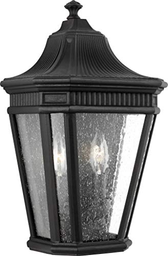 Generation Lighting OL5423BK Cotswold Lane Two Light Outdoor Wall Lantern, Black Alternate Image.jpg