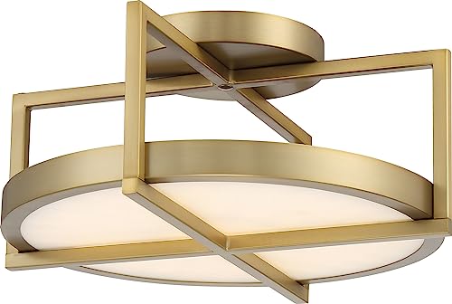 Minka-Lavery 5616-695-L Boada LED Semi Flush Mount, Soft Brass Alternate Image.jpg