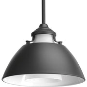 Progress P500013-143 Carbon Collection One-Light Graphite Etched White Glass Mid-Century Modern Pendant Light Alternate Image.jpg