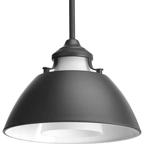 Progress P500013-143 Carbon Collection One-Light Graphite Etched White Glass Mid-Century Modern Pendant Light Alternate Image.jpg