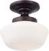 Minka-Lavery 2255-576 One Light Semi Flush Mount, Brushed Bronze Alternate Image.jpg