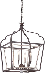 Minka-Lavery 4344-593 Astrapia Four Light Foyer Pendant, Dark Rubbed Sienna With Aged Silver Alternate Image.jpg