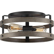 Progress P350169-143 Gulliver Collection Two-Light Graphite and Weathered Gray Farmhouse Style Flush Mount Ceiling Light Alternate Image.jpg