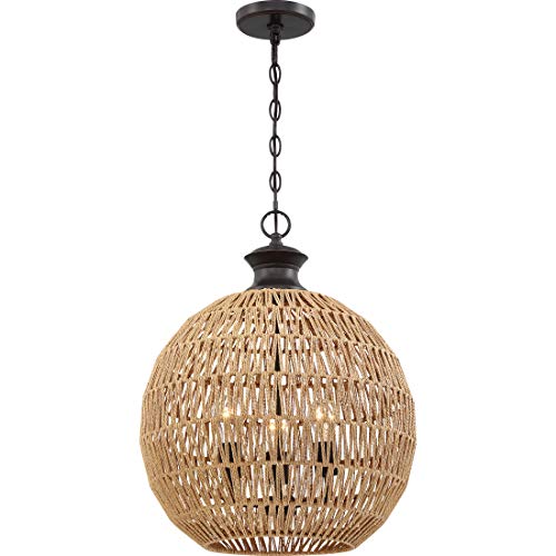 Quoizel QF4034PN Casablanca Three Light Pendant, Palladian Bronze Alternate Image.jpg