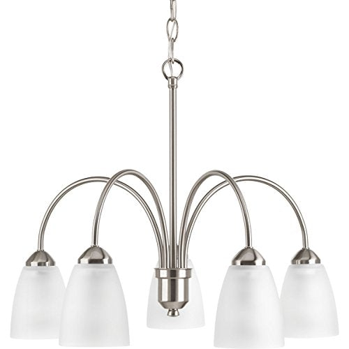 Progress P4735-09 Gather Collection Five-Light Brushed Nickel Etched Glass Traditional Chandelier Light Alternate Image.jpg