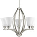 Progress P4490-09 Joy Collection Five-Light Brushed Nickel Etched White Inside Glass Traditional Chandelier Light Alternate Image.jpg