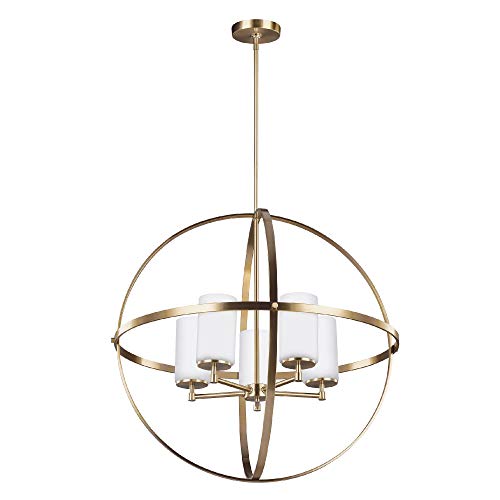 Generation Lighting 3124605-848 Alturas Five Light Chandelier, Satin Brass Alternate Image.jpg