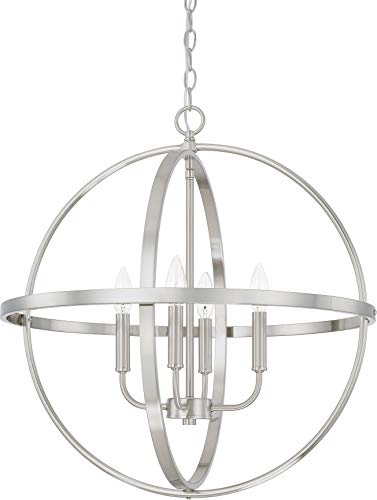 Capital Lighting 317542BN Hartwell Four Light Pendant, Brushed Nickel Alternate Image.jpg