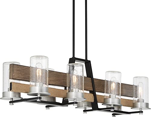 Minka-Lavery 2768-733 Silver Creek Eight Light Island Pendant, Stone Grey, Coal & Brushed Nickel Alternate Image.jpg