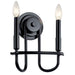 Kichler 52308BK Capitol Hill Two Light Wall Sconce, Black Alternate Image 2.jpg