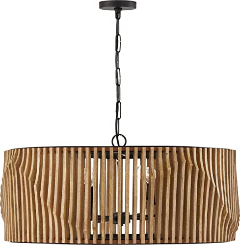 Capital Lighting 344664WK Archer Six Light Pendant, Light Wood and Matte Black Alternate Image 4.jpg