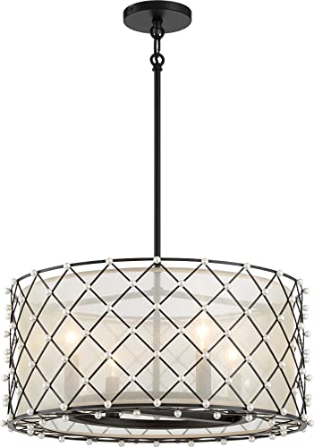 Minka-Lavery 2864-66A Sheer Elegance Four Light Convertible Pendant, Coal Alternate Image 2.jpg