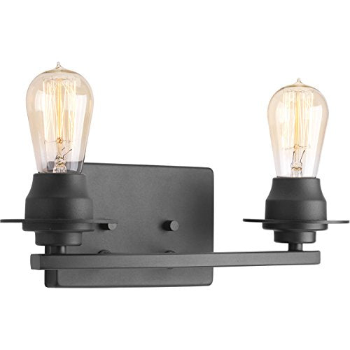 Progress P300009-143 Debut Collection Two-Light Graphite Farmhouse Bath Vanity Light Alternate Image.jpg