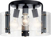 Kichler 42954BK Thoreau Three Light Semi Flush Mount, Black Alternate Image 2.jpg