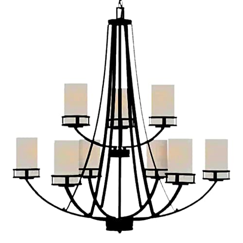 Generation Lighting 3121609-112 Robie Nine Light Chandelier, Midnight Black Alternate Image.jpg