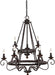 Quoizel NBE5009RK Noble Nine Light Chandelier, Rustic Black Alternate Image.jpg