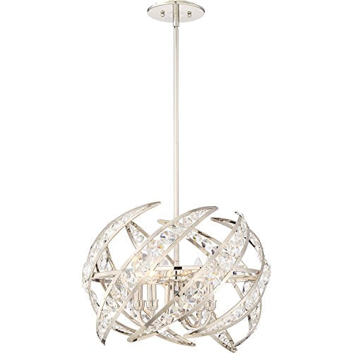 Quoizel PCCN2818PK Crescent Four Light Pendant, Polished Nickel Alternate Image.jpg