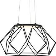 Progress P500319-031-30 Geodesic LED Collection Matte Black Modern Style Medium Hanging Pendant Light Alternate Image.jpg
