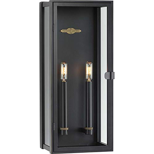 Progress P560269-108 Stature Collection Two-Light Oil Rubbed Bronze and Clear Glass Transitional Style Large Outdoor Wall Lantern Alternate Image.jpg
