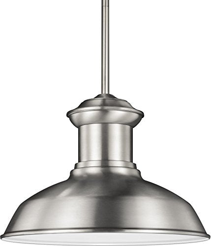 Generation Lighting 6247701EN3-04 Fredricksburg One Light Outdoor Pendant, Satin Aluminum Alternate Image.jpg