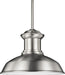 Generation Lighting 6247701EN3-04 Fredricksburg One Light Outdoor Pendant, Satin Aluminum Alternate Image.jpg