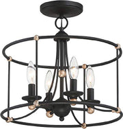 Minka-Lavery 1049-677 Westchester County Four Light Semi Flush Mount, Sand Coal With Skyline Gold Leaf Alternate Image.jpg