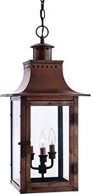 Quoizel CM1912AC Chalmers Three Light Outdoor Hanging Lantern, Aged Copper Alternate Image 4.jpg