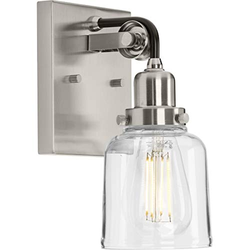 Progress P300226-009 Rushton Collection One-Light Brushed Nickel Clear Glass Farmhouse Bath Vanity Light Alternate Image.jpg