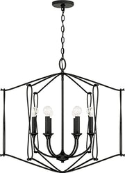 Capital Lighting 541661BI Bentley Six Light Foyer Pendant, Black Iron Alternate Image 4.jpg