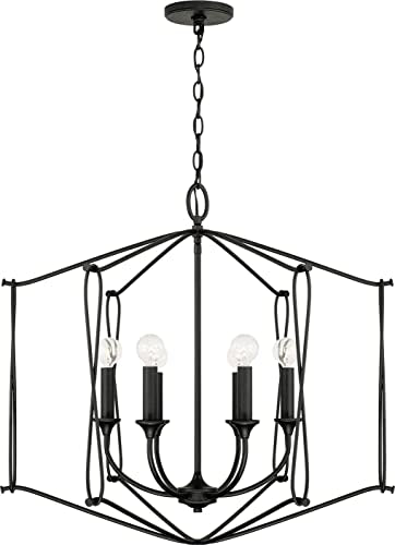 Capital Lighting 541661BI Bentley Six Light Foyer Pendant, Black Iron Alternate Image 4.jpg