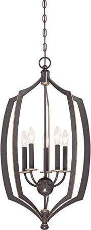 Minka-Lavery 4373-579 Middletown Five Light Pendant, Downton Bronze With Gold Highlights Alternate Image.jpg