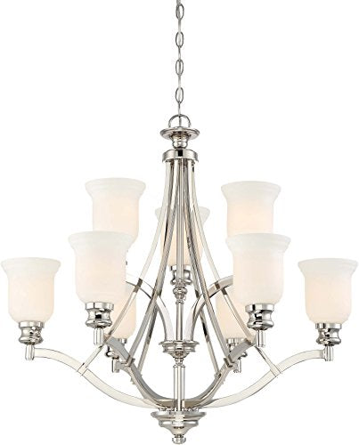 Minka-Lavery 3299-613 Audrey'S Point Nine Light Chandelier, Polished Nickel Alternate Image 2.jpg