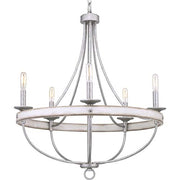 Progress P400158-141 Gulliver Collection Five-Light Galvanized Finish Coastal Chandelier Light Alternate Image.jpg