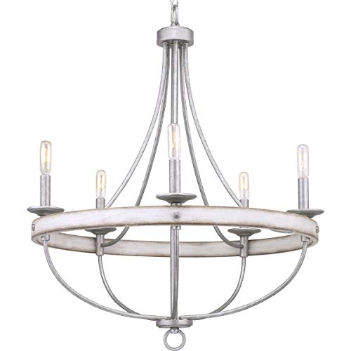 Progress P400158-141 Gulliver Collection Five-Light Galvanized Finish Coastal Chandelier Light Alternate Image.jpg