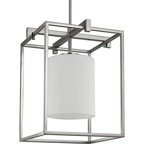 Progress P500274-031 Chadwick Collection One-Light Matte Black Etched Opal Glass Modern Pendant Light Alternate Image.jpg