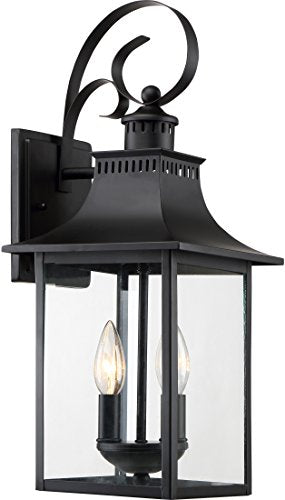 Quoizel CCR8408K Chancellor Two Light Outdoor Wall Lantern, Mystic Black Alternate Image 4.jpg