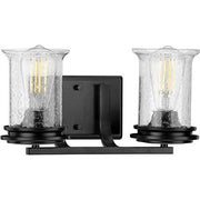 Progress P300273-031 Winslett Collection Two-Light Matte Black Clear Seeded Glass Coastal Bath Vanity Light Alternate Image.jpg