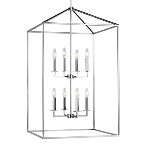 Generation Lighting 5315008-05 Perryton Eight Light Hall / Foyer Pendant, Chrome Alternate Image.jpg