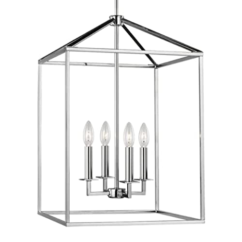 Generation Lighting 5215004-05 Perryton Four Light Hall / Foyer Pendant, Chrome Alternate Image.jpg