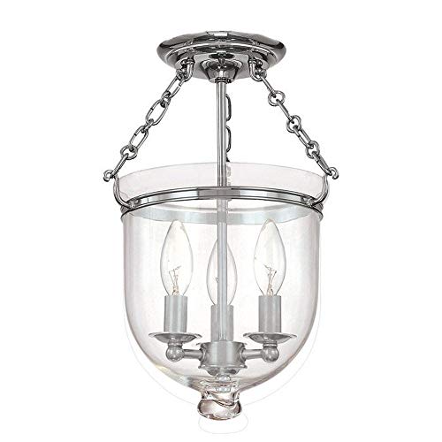 Hudson Valley 251-PN-C1 Hampton Three Light Semi Flush Mount, Polished Nickel Alternate Image.jpg