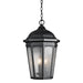 Kichler 9539BKT Courtyard Three Light Outdoor Pendant, Textured Black Alternate Image.jpg