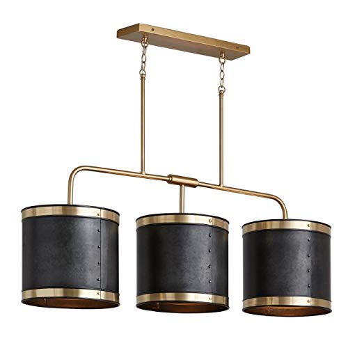 Capital Lighting 835631GB Barrow Three Light Island Pendant, Galvanized Black and True Brass Alternate Image 6.jpg