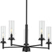 Progress P400251-031 Kellwyn Collection Five-Light Matte Black and Clear Glass Transitional Style Chandelier Light Alternate Image.jpg