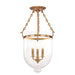 Hudson Valley 253-AGB-C1 Hampton Three Light Semi Flush Mount, Aged Brass Alternate Image.jpg