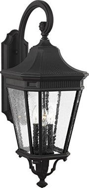 Generation Lighting OL5424BK Cotswold Lane Three Light Outdoor Wall Lantern, Black Alternate Image.jpg