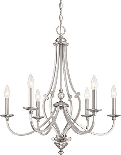 Minka-Lavery 3336-84 Savannah Row Six Light Chandelier, Brushed Nickel Alternate Image 2.jpg