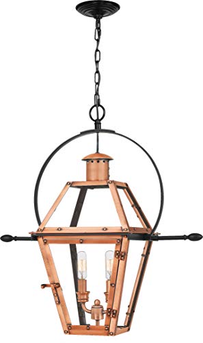 Quoizel RO1911AC Rue De Royal Two Light Outdoor Hanging Lantern, Aged Copper Alternate Image 3.jpg