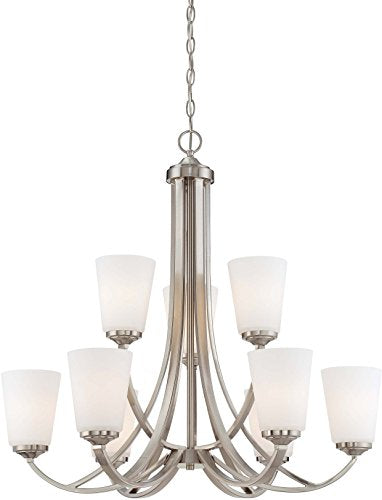 Minka-Lavery 4969-84 Overland Park Nine Light Chandelier, Brushed Nickel Alternate Image.jpg