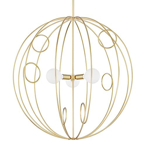 Mitzi H485701L-AGB Alanis Three Light Pendant, Aged Brass Alternate Image.jpg